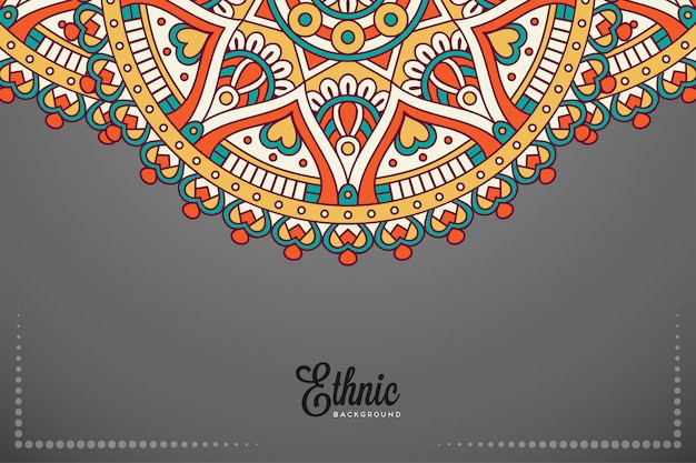 Luxury ornamental mandala background in gold color vector