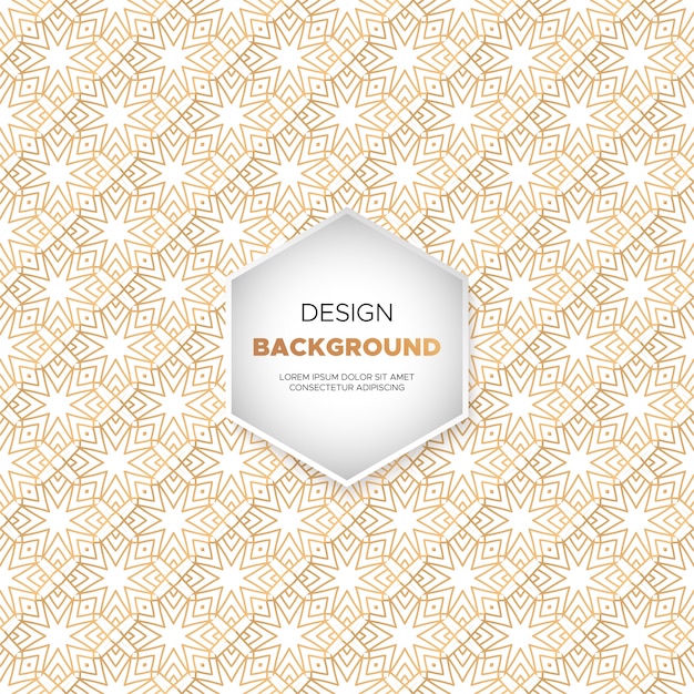 Luxury ornamental mandala background in gold color