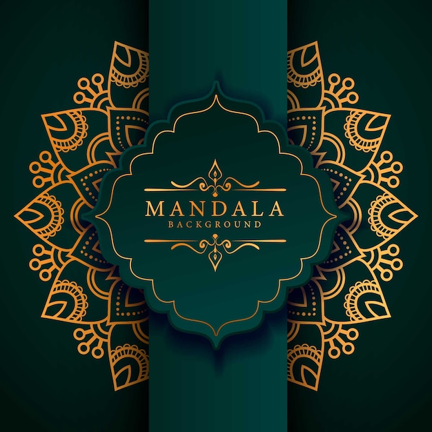 Luxury ornamental mandala background in gold color