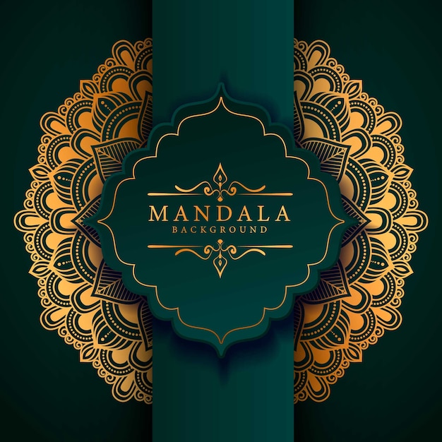 Luxury ornamental mandala background in gold color