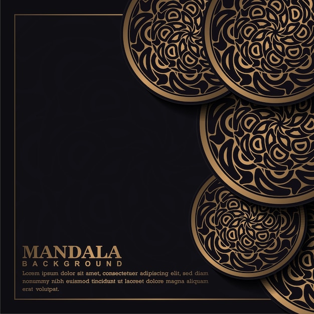 Luxury ornamental mandala background with arabic islamic east pattern style premium