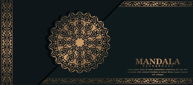 Luxury ornamental mandala background with arabic islamic east pattern style premium