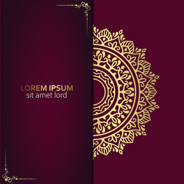 Luxury ornamental mandala background with arabic islamic east style