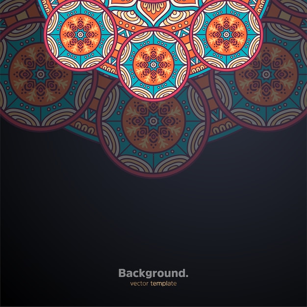 Luxury ornamental mandala design background colorful