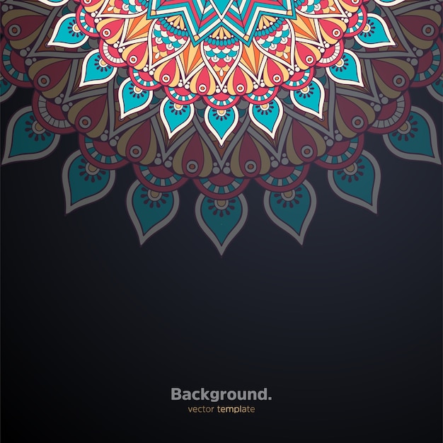 Vector luxury ornamental mandala design background colorful