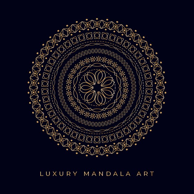 Vector luxury ornamental mandala design background free vector