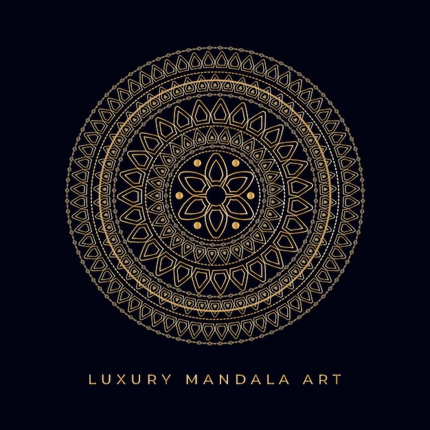 Luxury ornamental mandala design background free vector