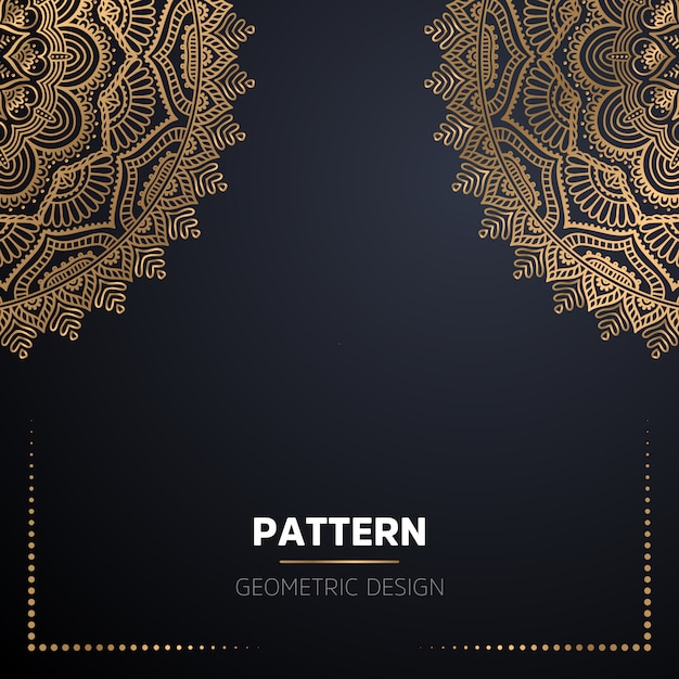 Luxury ornamental mandala design background in gold color