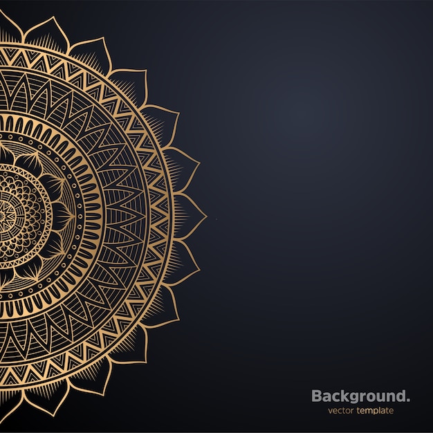 Luxury ornamental mandala design background in gold color