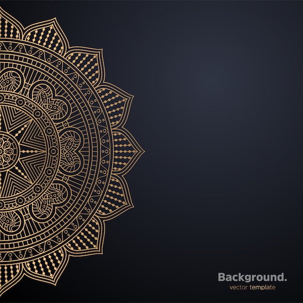 Luxury ornamental mandala design background in gold color