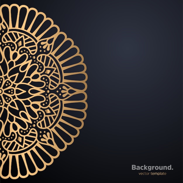 Luxury ornamental mandala design background in gold color