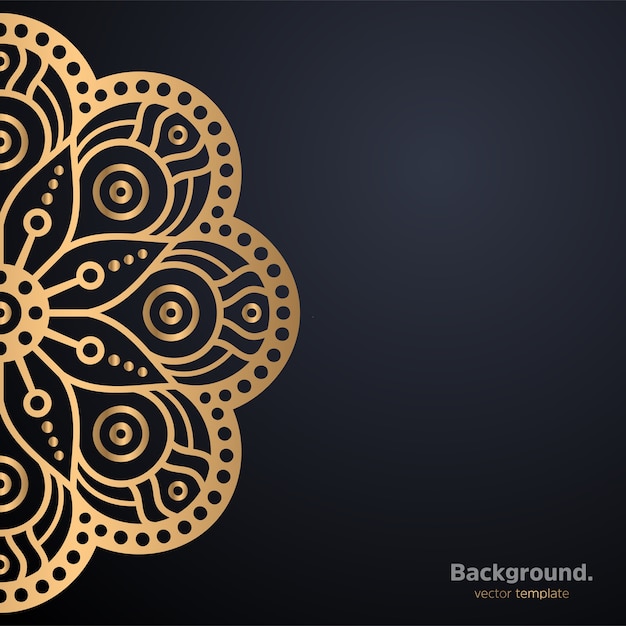 Luxury ornamental mandala design background in gold color