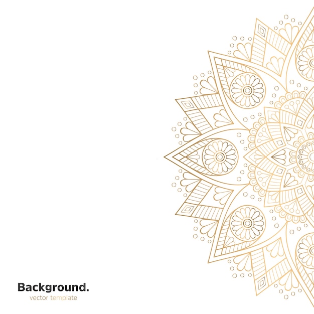 Luxury ornamental mandala design background in gold color