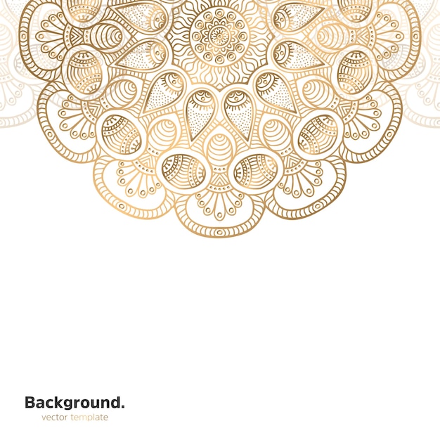 Luxury ornamental mandala design background in gold color