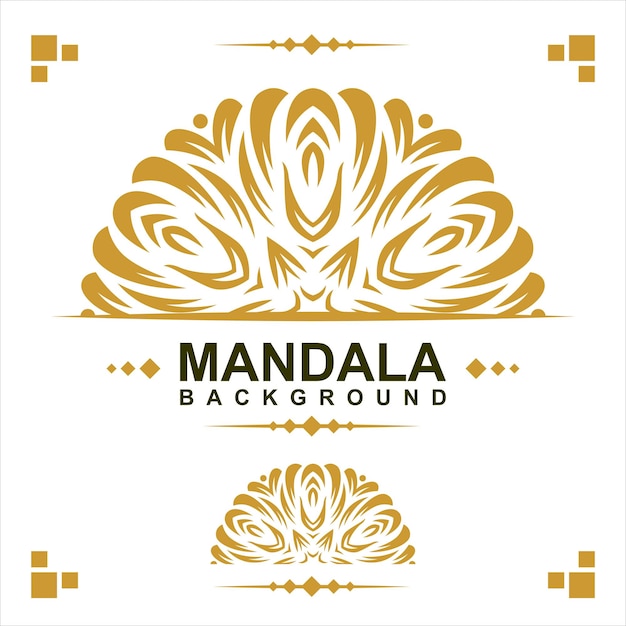 Luxury ornamental mandala design background in gold color