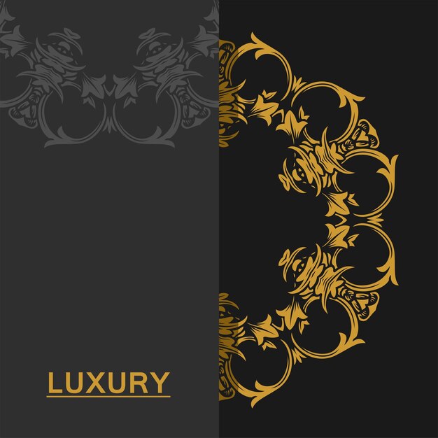 Luxury ornamental mandala design background in gold color