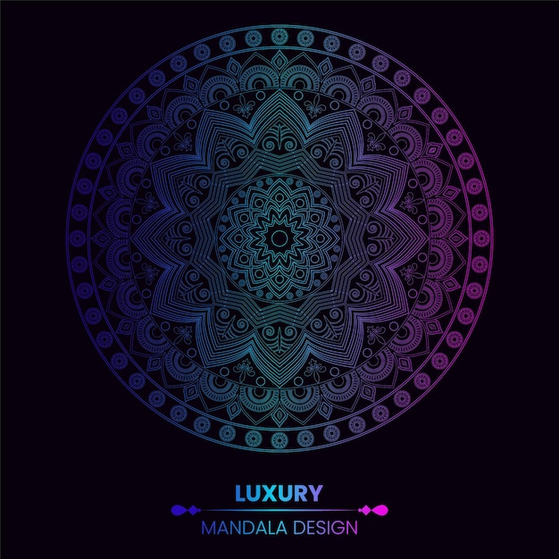 Luxury ornamental mandala design background in multicolor