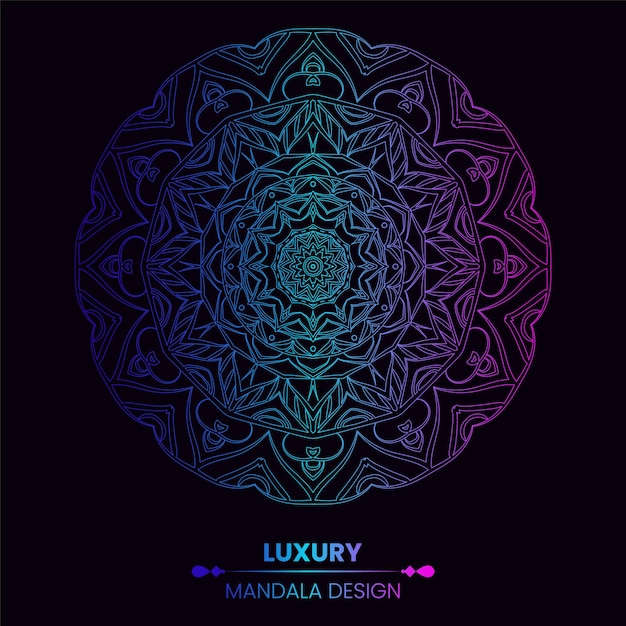 Luxury ornamental mandala design background in multicolor