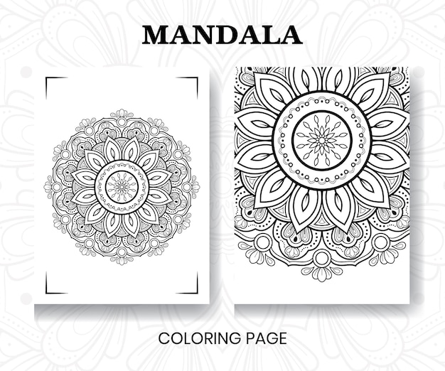 Luxury ornamental Mandala Design for Coloring Book and background d