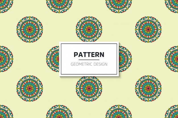 Luxury ornamental mandala design seamless pattern in gold color vector