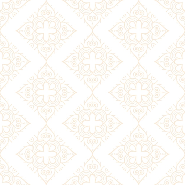 Luxury ornamental mandala design seamless pattern in gold color