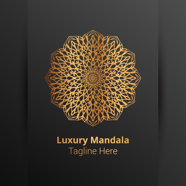  Luxury ornamental mandala logo background, arabesque style.