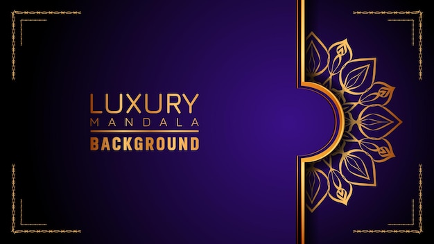 Luxury ornamental mandala logo background, arabesque style