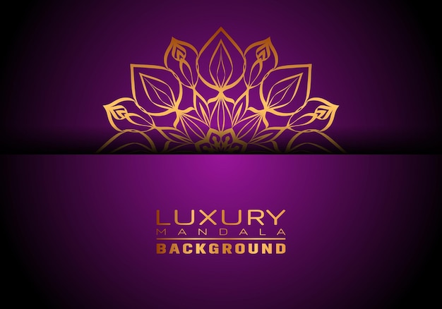 Luxury ornamental mandala logo background, arabesque style