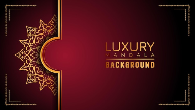 Luxury ornamental mandala logo background arabesque style