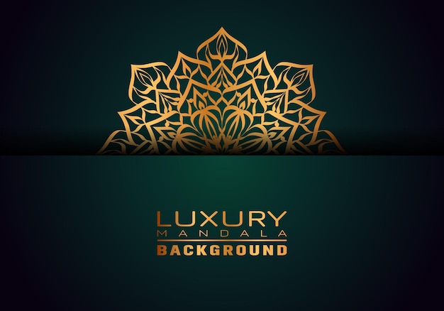 Luxury ornamental mandala logo background arabesque style