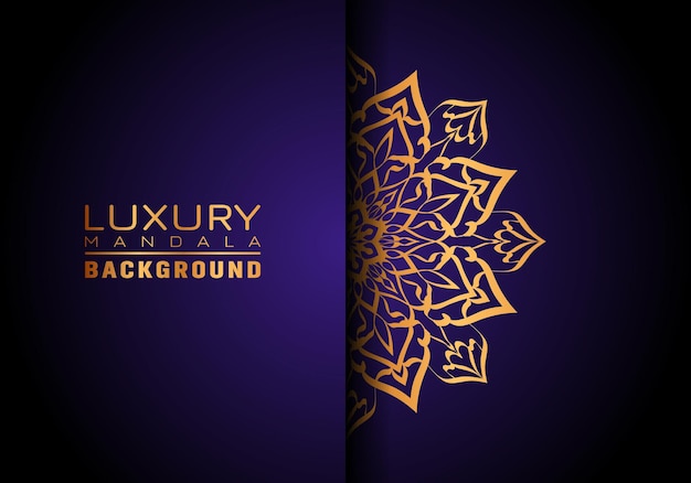 Luxury ornamental mandala logo background arabesque style