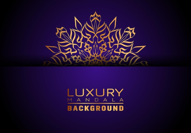 Luxury ornamental mandala logo background arabesque style