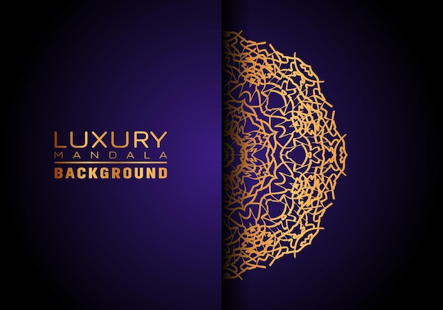 Luxury ornamental mandala logo background arabesque style