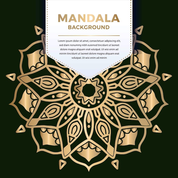 Luxury ornamental mandala Pattern Design in gold color   Illustration