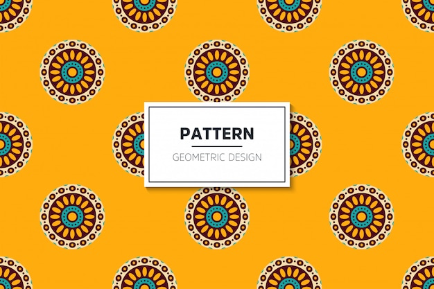 Luxury ornamental mandala seamless pattern in gold color vector