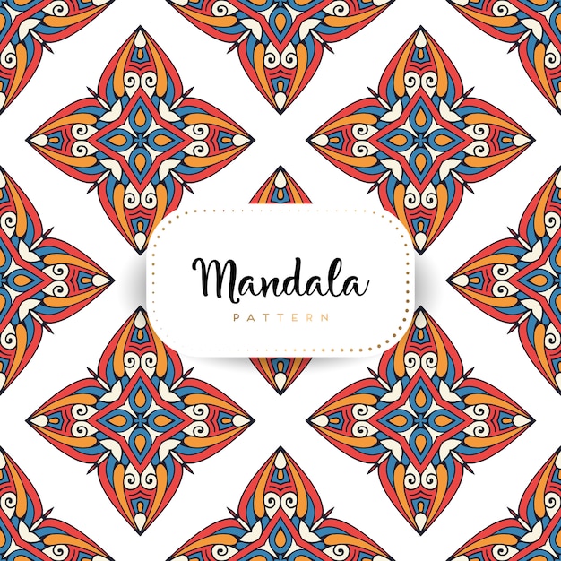  Luxury ornamental mandala seamless pattern