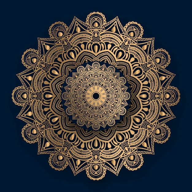 Luxury ornamental mandala   with golden islamic pattern