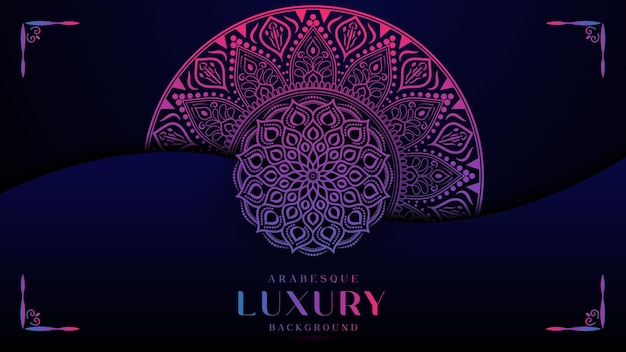 Luxury ornamental purple mandala background