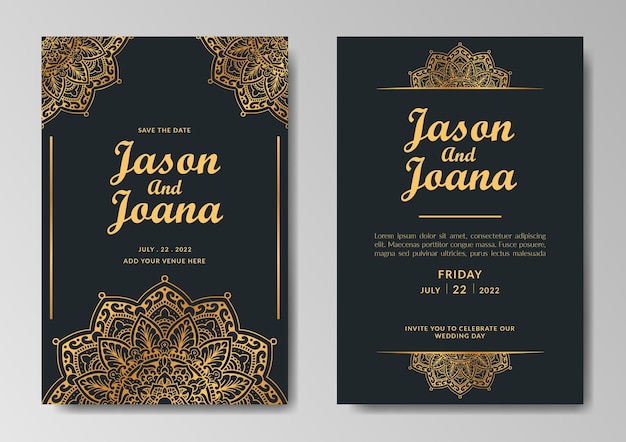 Luxury Ornamental Wedding Invitation Template Design