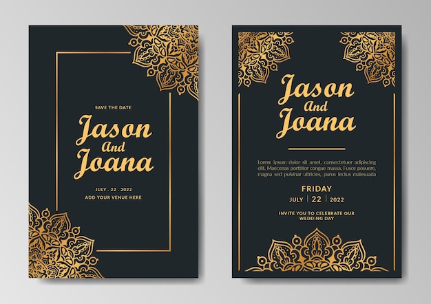 Luxury Ornamental Wedding Invitation Template Design