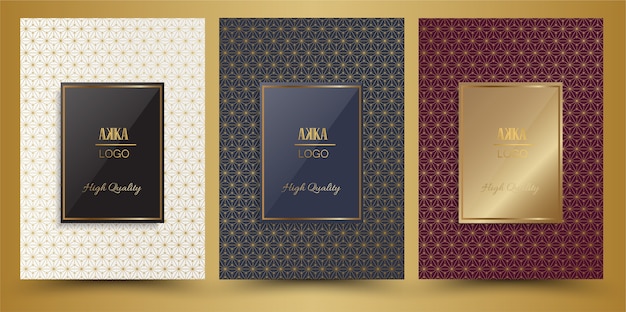 Luxury Package Menu Cover Geometric