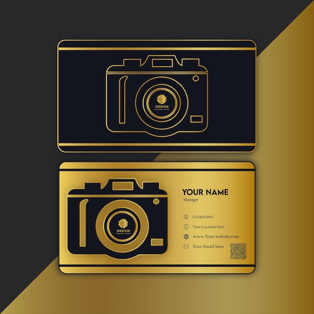 luxury photography business identity golden black