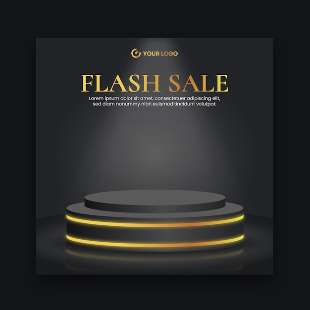 Luxury podium flash sale banner