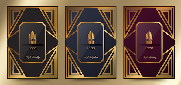 Luxury Premium Art Deco Cover Layout design template