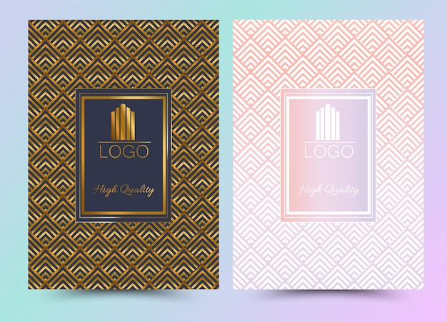 Luxury Premium Cover Menu Design Geometric