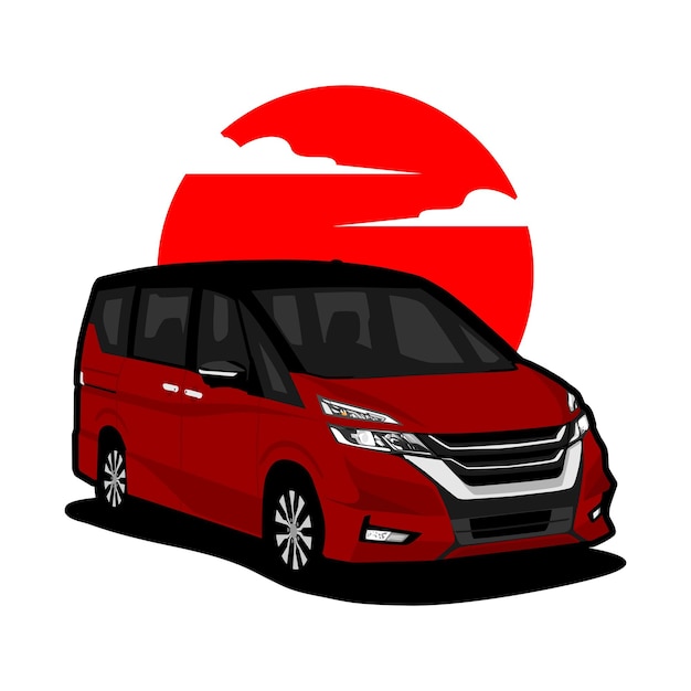 luxury premium mpv car model vector