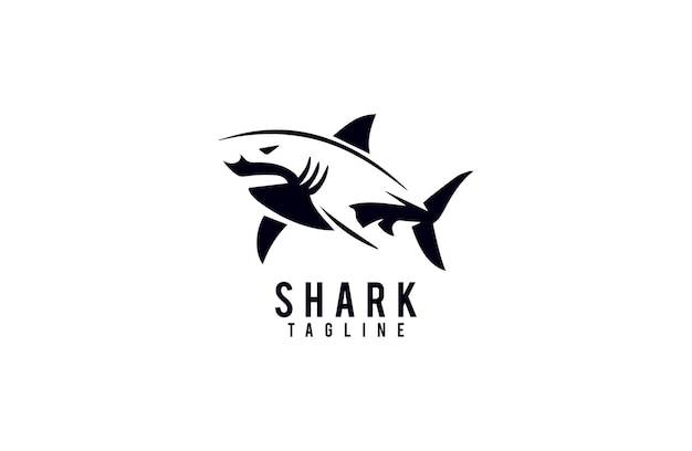 luxury premium shark mascot electronic sports game vector logo design template