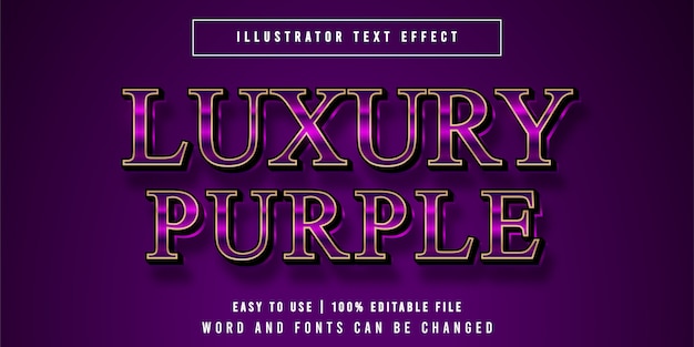 Luxury Purple,Elegant Editable Text Effect