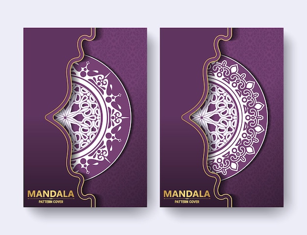 Luxury purple mandala patterned cover