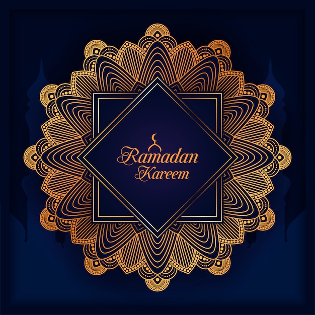 Luxury Ramadan Kareem Mandala background 